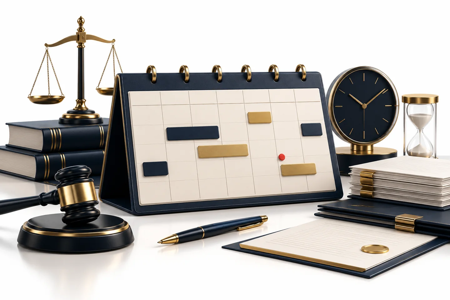 Calendario de audiencias, escritos y plazos